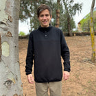 POLERÓN HALF ZIPPER NEGRO