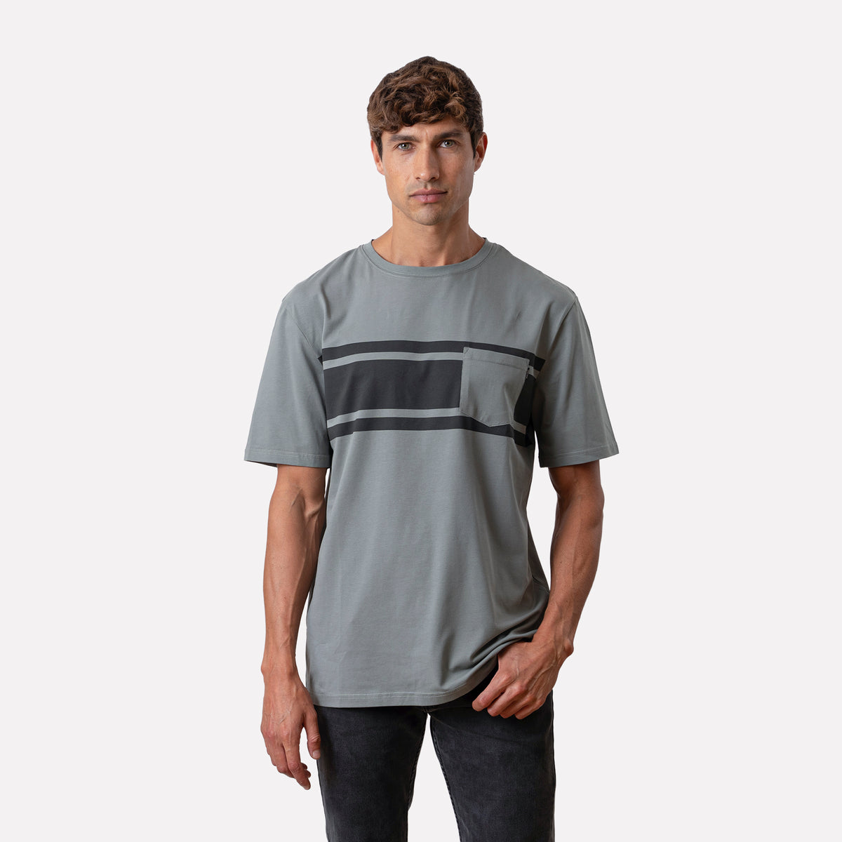 Polera MC Plain Pocket Verde