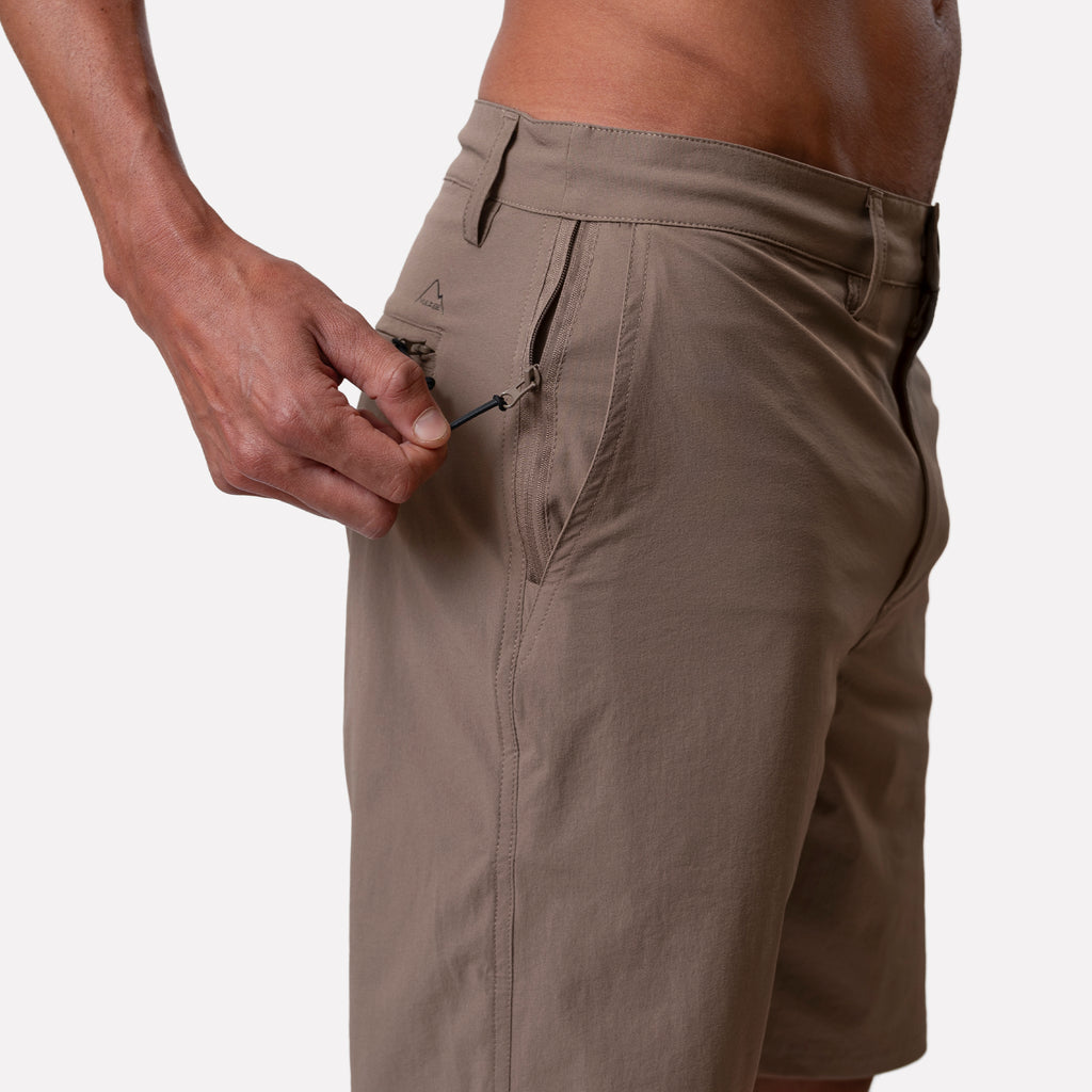 SHORT HÍBRIDO 19" CAFÉ