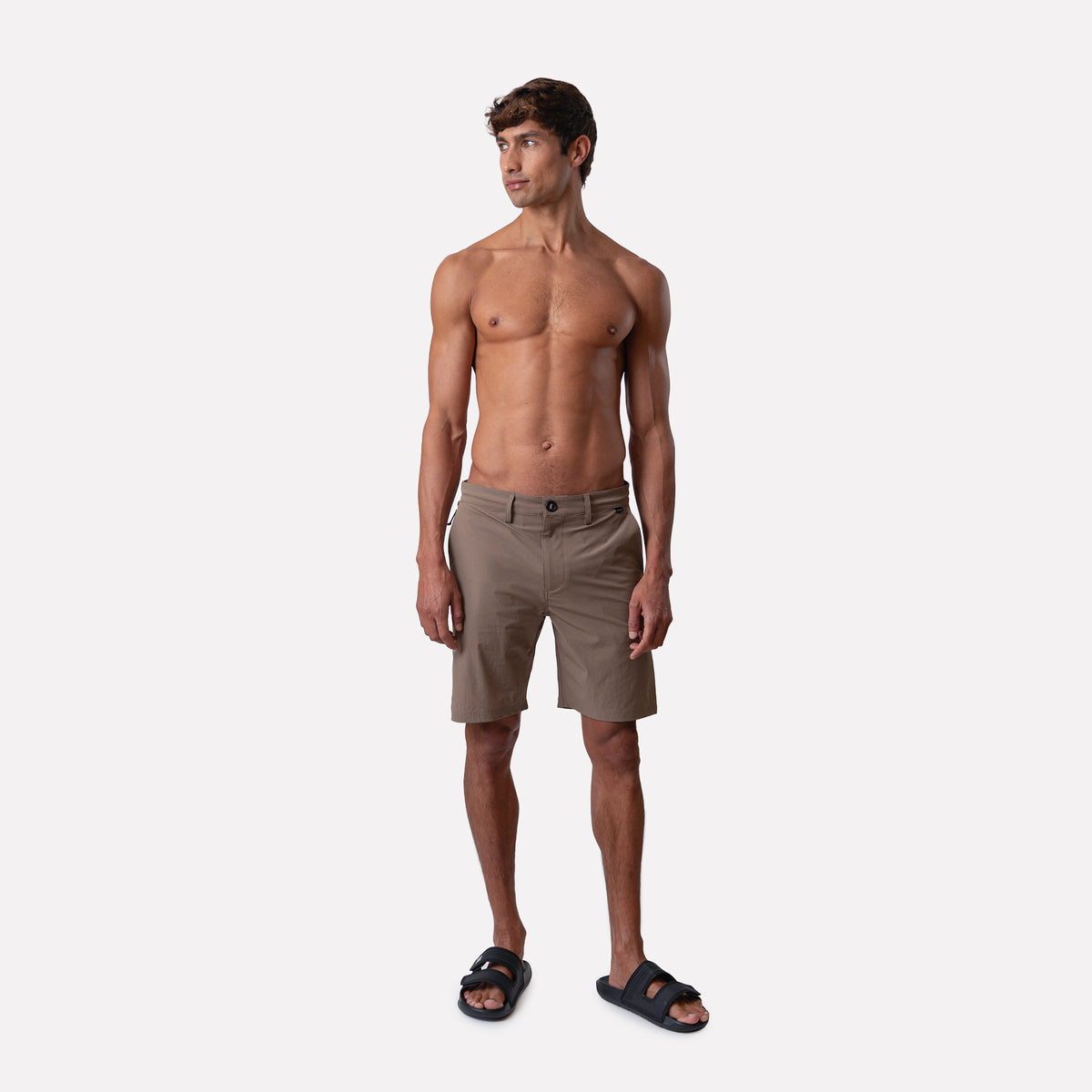 SHORT HÍBRIDO 19" CAFÉ