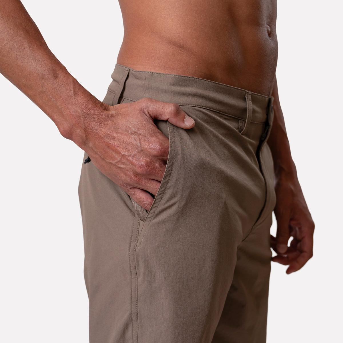 SHORT HÍBRIDO 19" CAFÉ