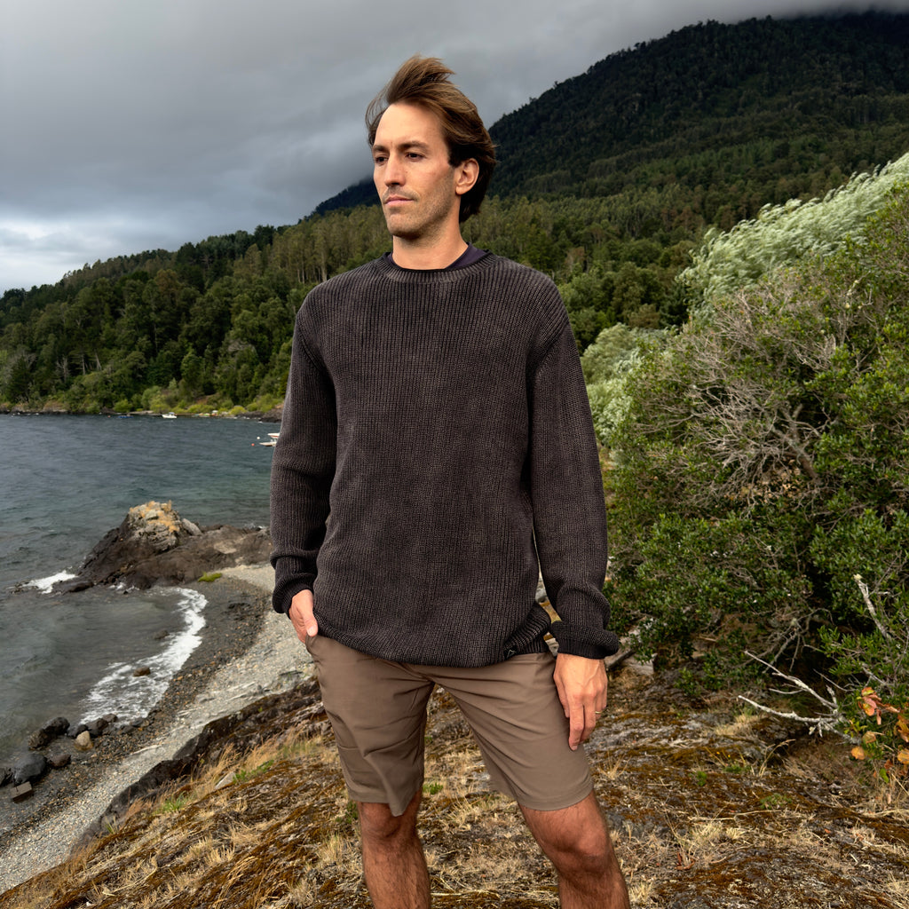 CHALECO WAFFLE BLACK