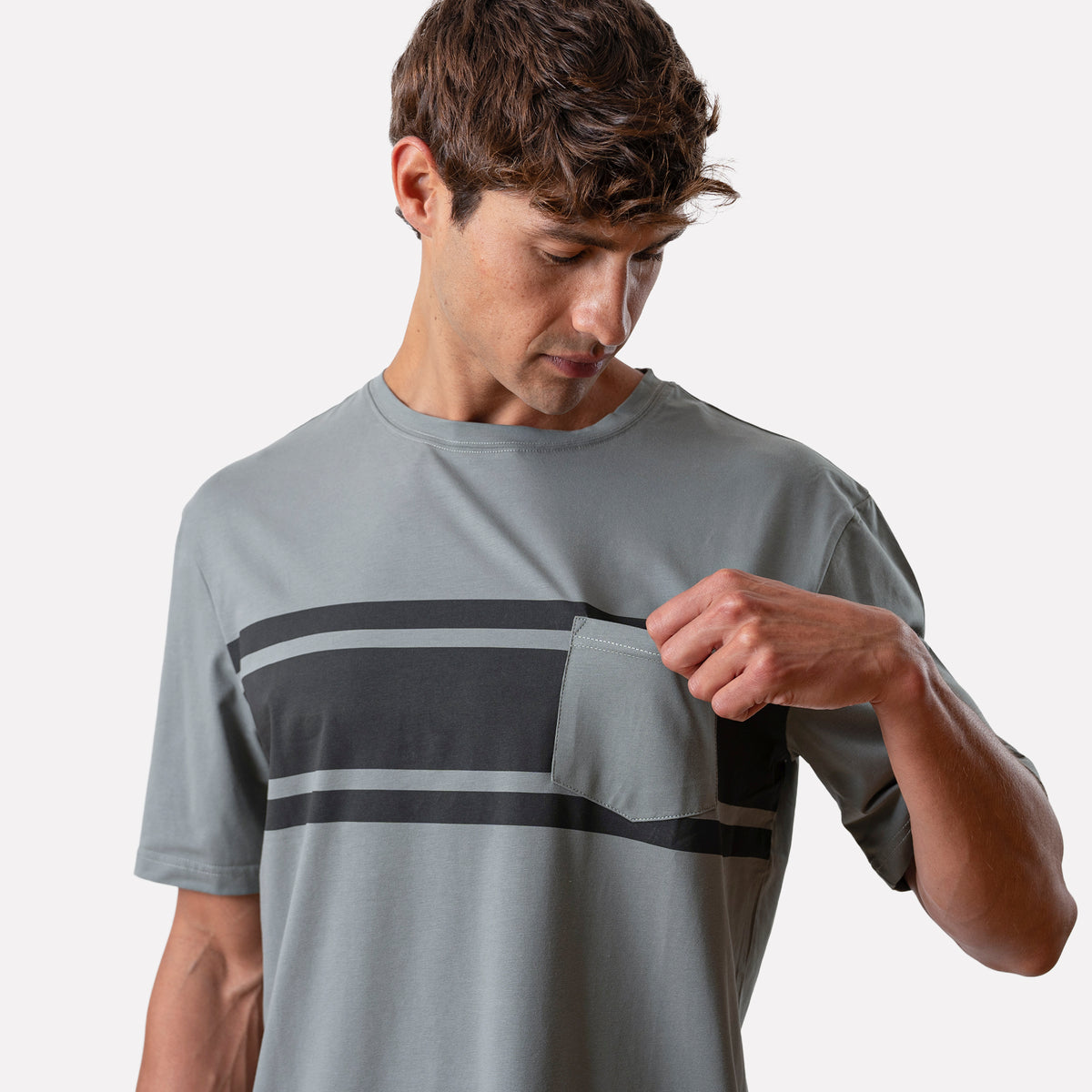 Polera MC Plain Pocket Verde