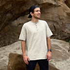 POLERA MC HENLEY SLUB VERDE