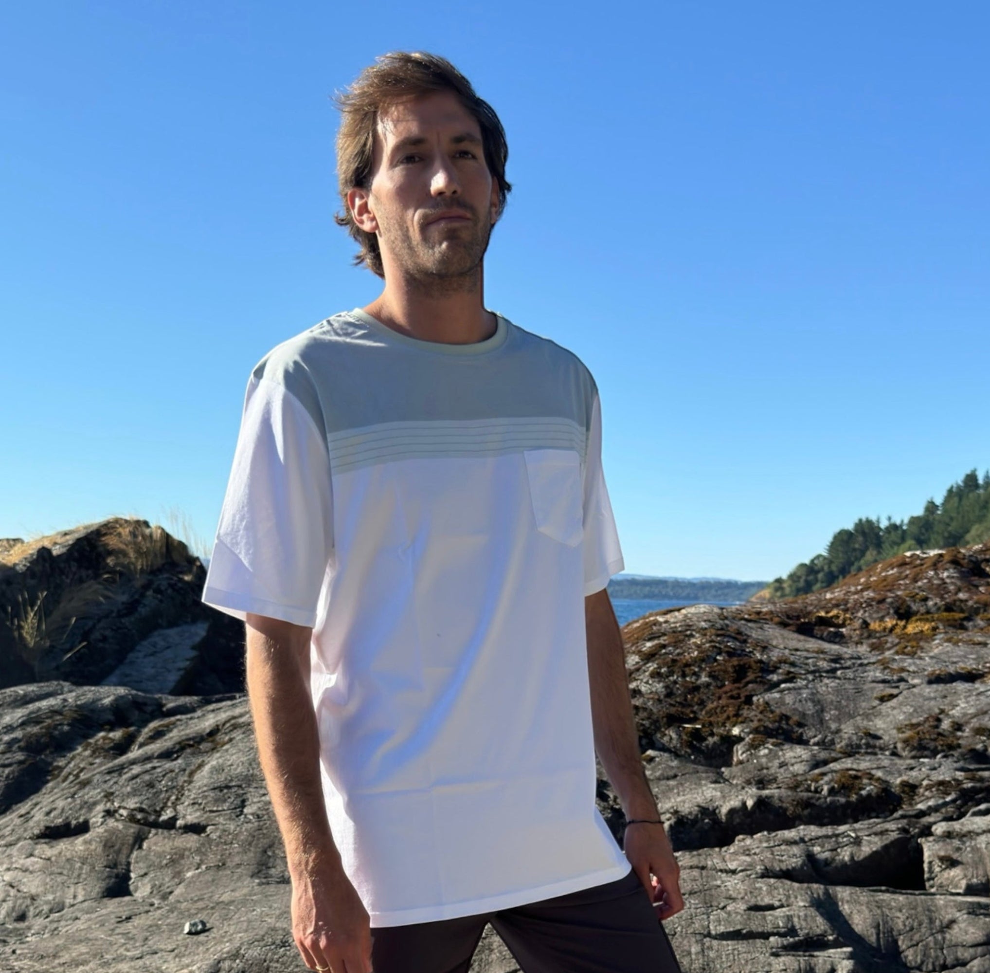 POLERA MC LINES POCKET BLANCA