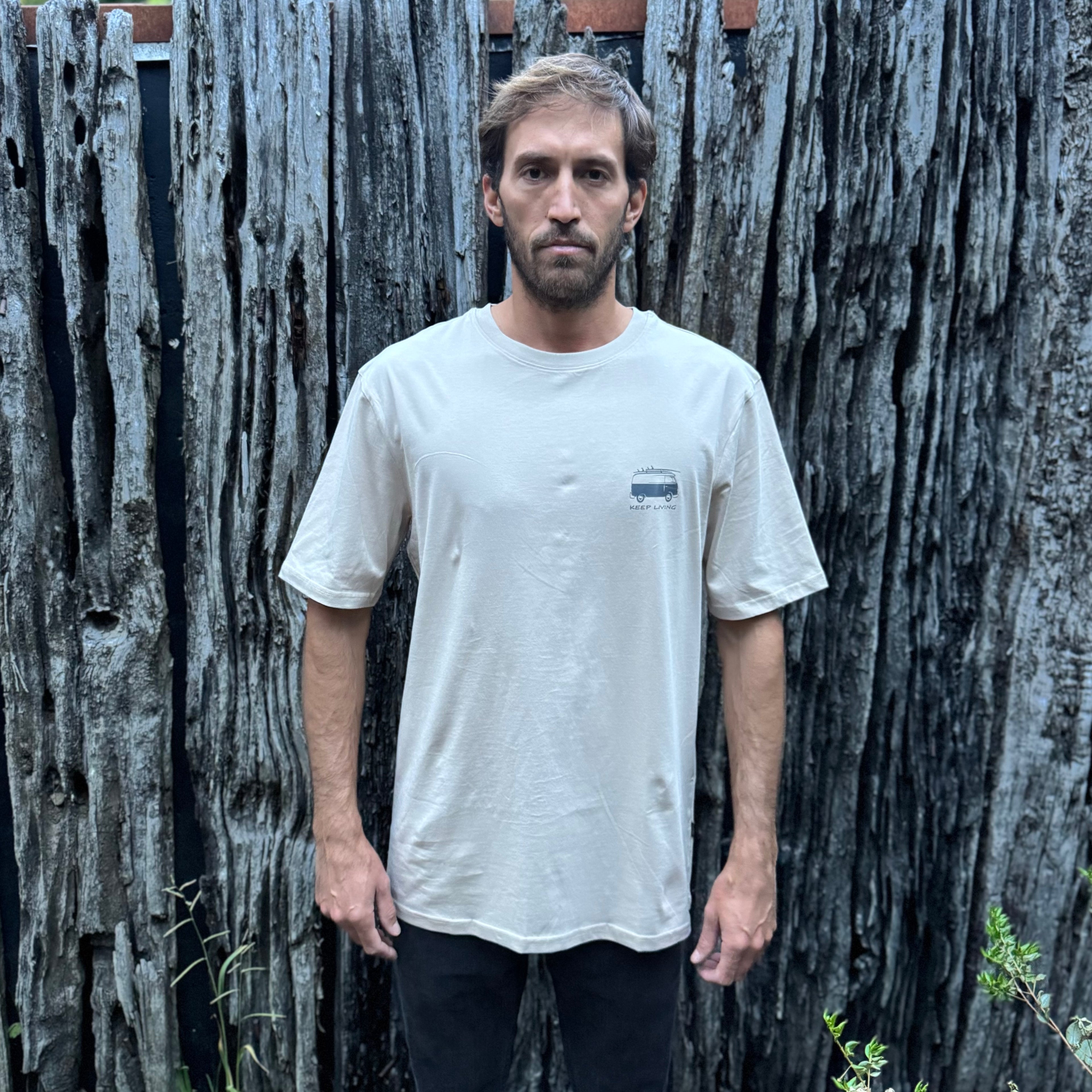 POLERA MC LIVE THE DAY BEIGE