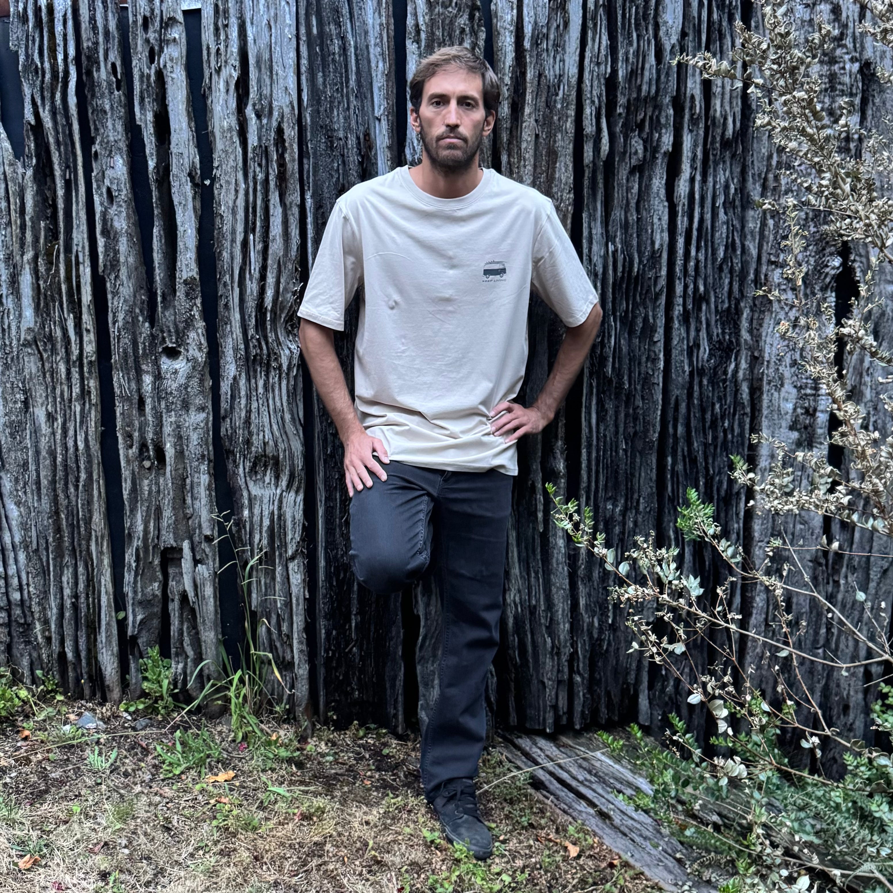 POLERA MC LIVE THE DAY BEIGE