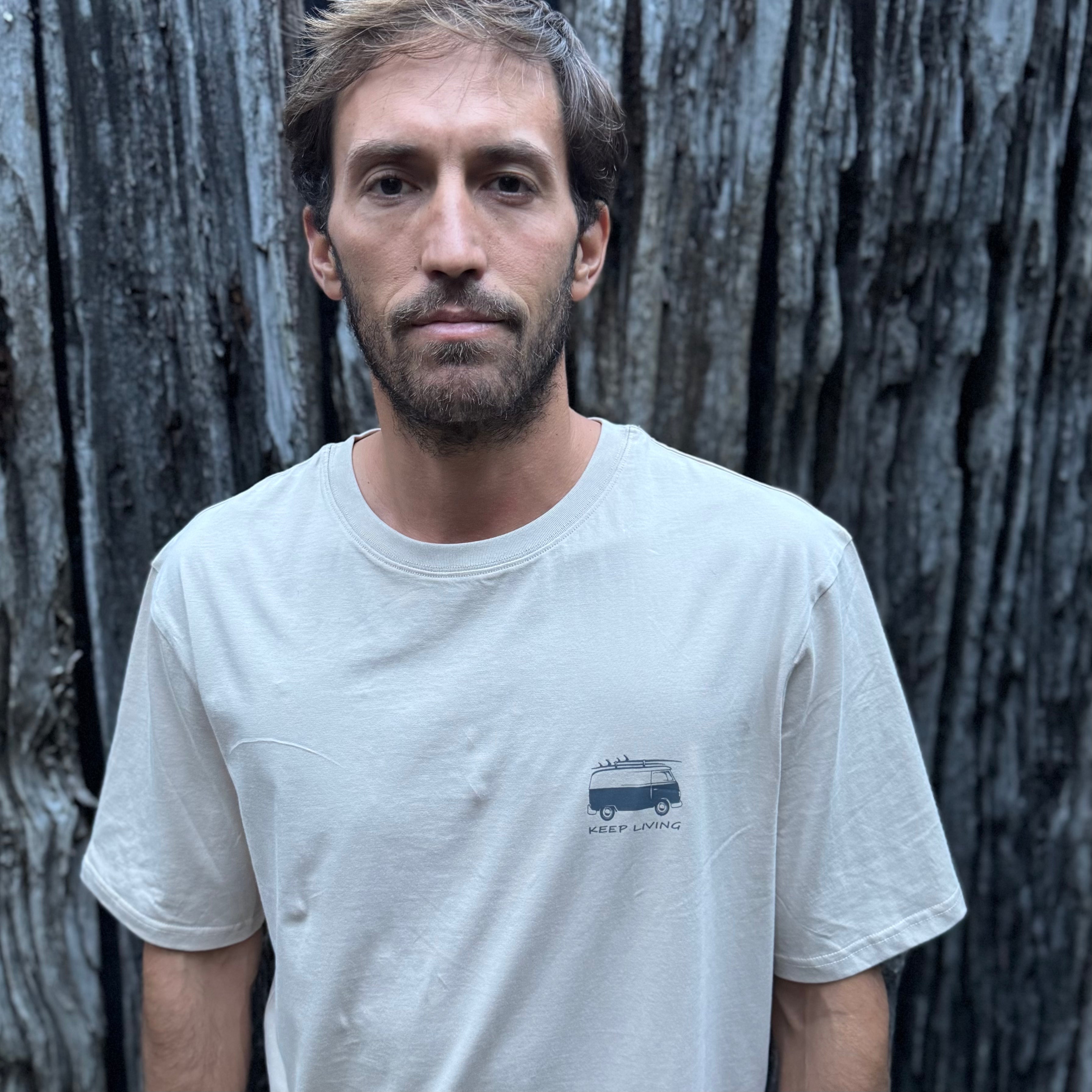 POLERA MC LIVE THE DAY BEIGE