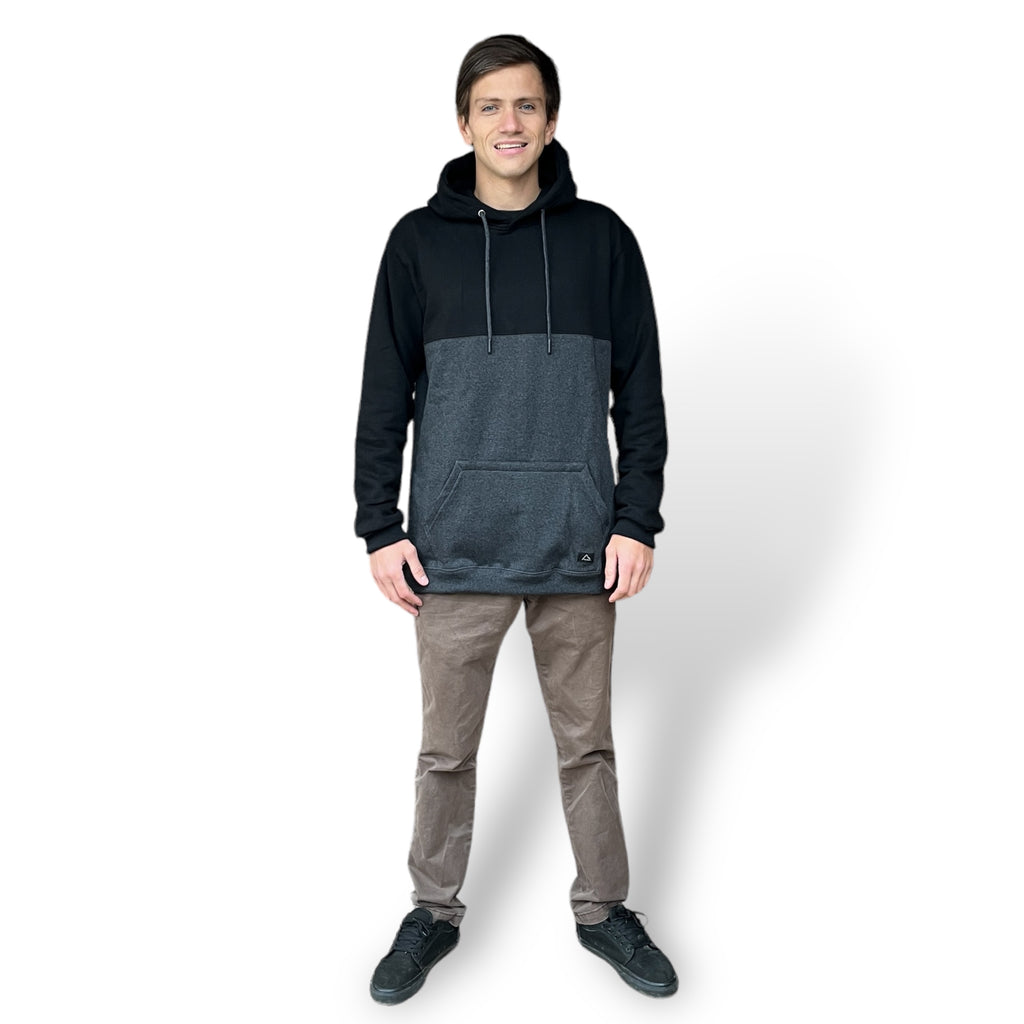 POLERÓN HOODIE HOMBRE BLACK&GREY