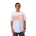 POLERA MANGA CORTA HOMBRE BLANCA PLAIN POCKET