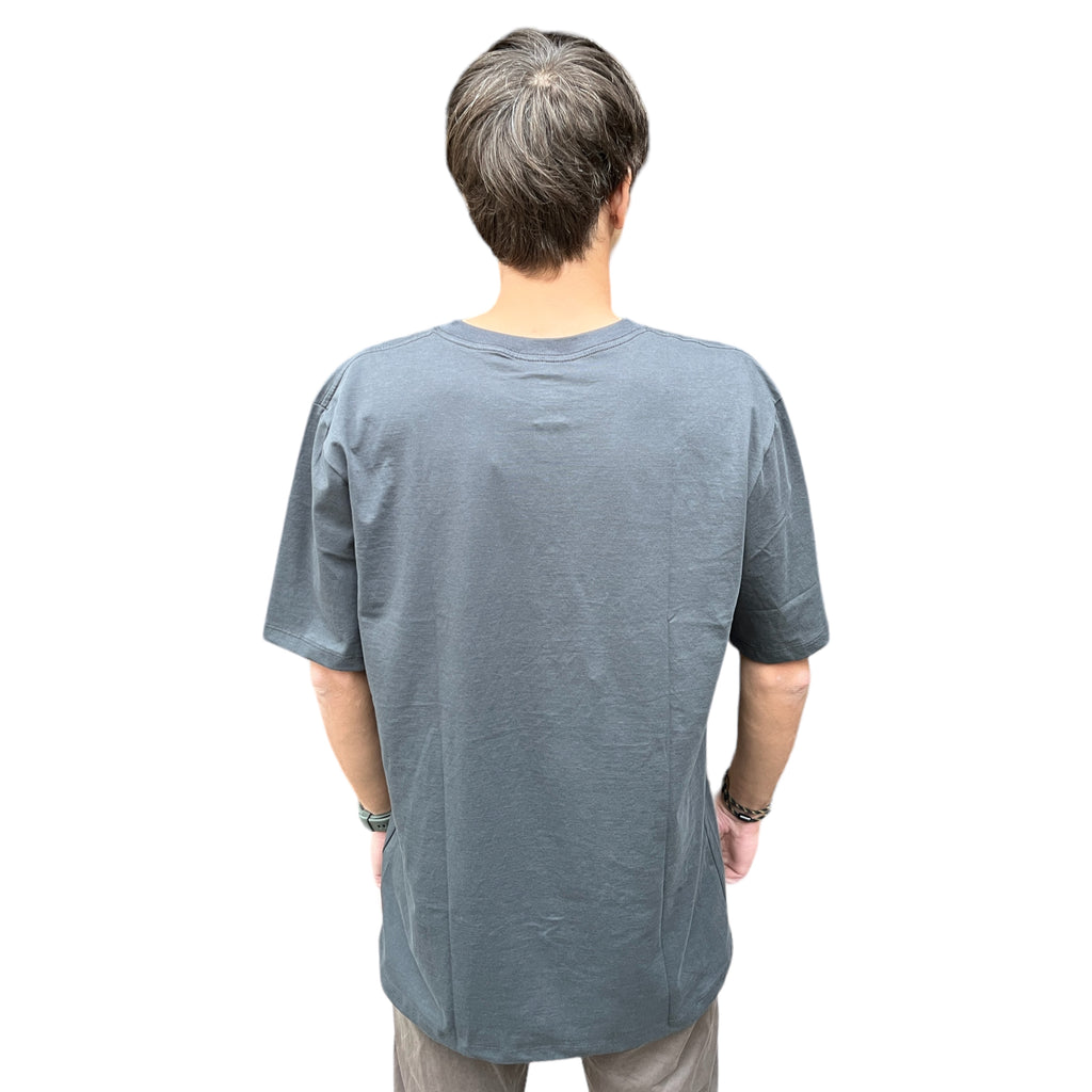 POLERA MANGA CORTA HOMBRE HENLEY GRAFITO