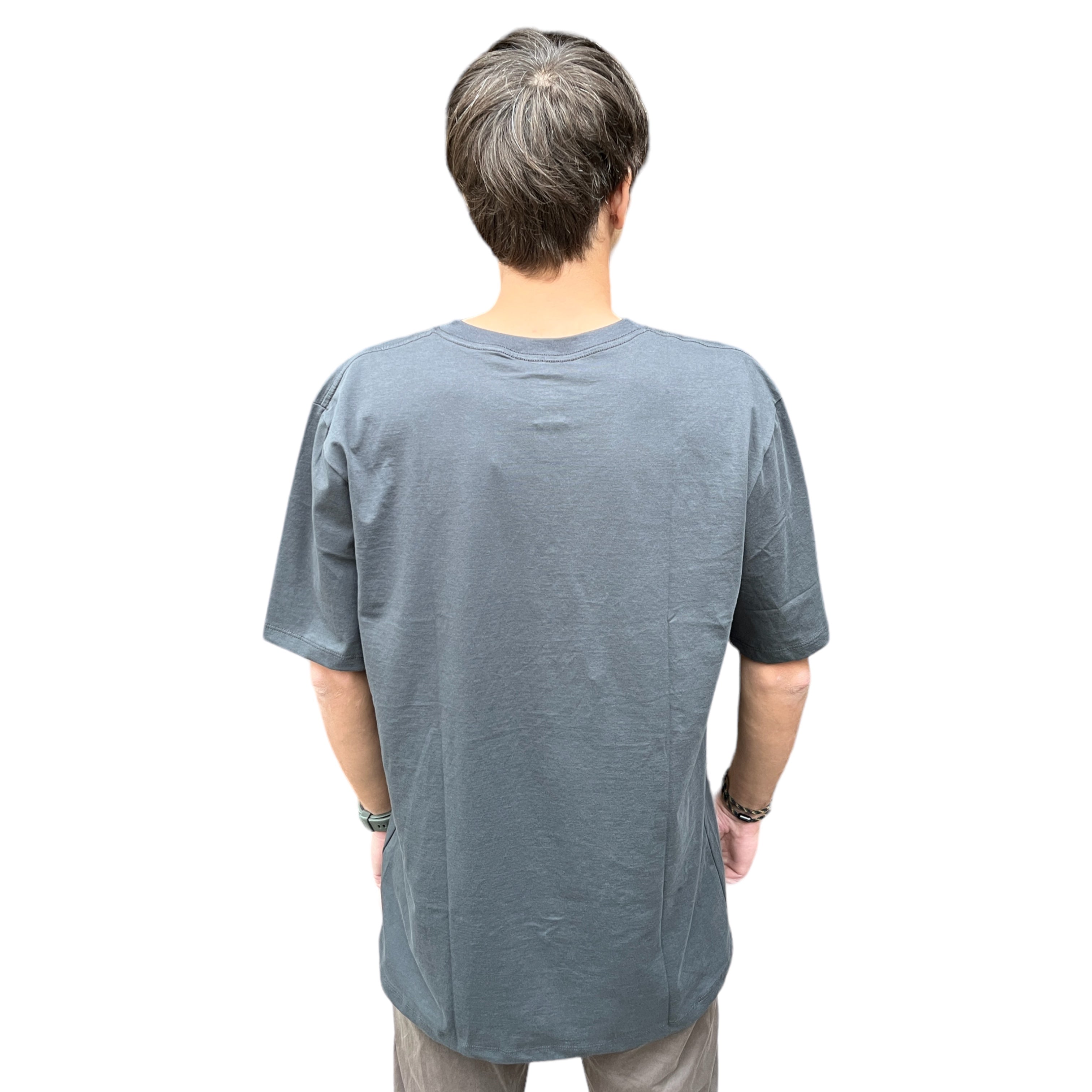 POLERA MANGA CORTA HOMBRE HENLEY GRAFITO