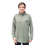 POLERÓN WAFFLE HALF ZIPPER HOMBRE VERDE