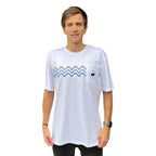 POLERA MANGA CORTA HOMBRE BLANCA WAVES PLAIN POCKET