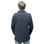 POLERÓN WAFFLE HALF ZIPPER NEGRO