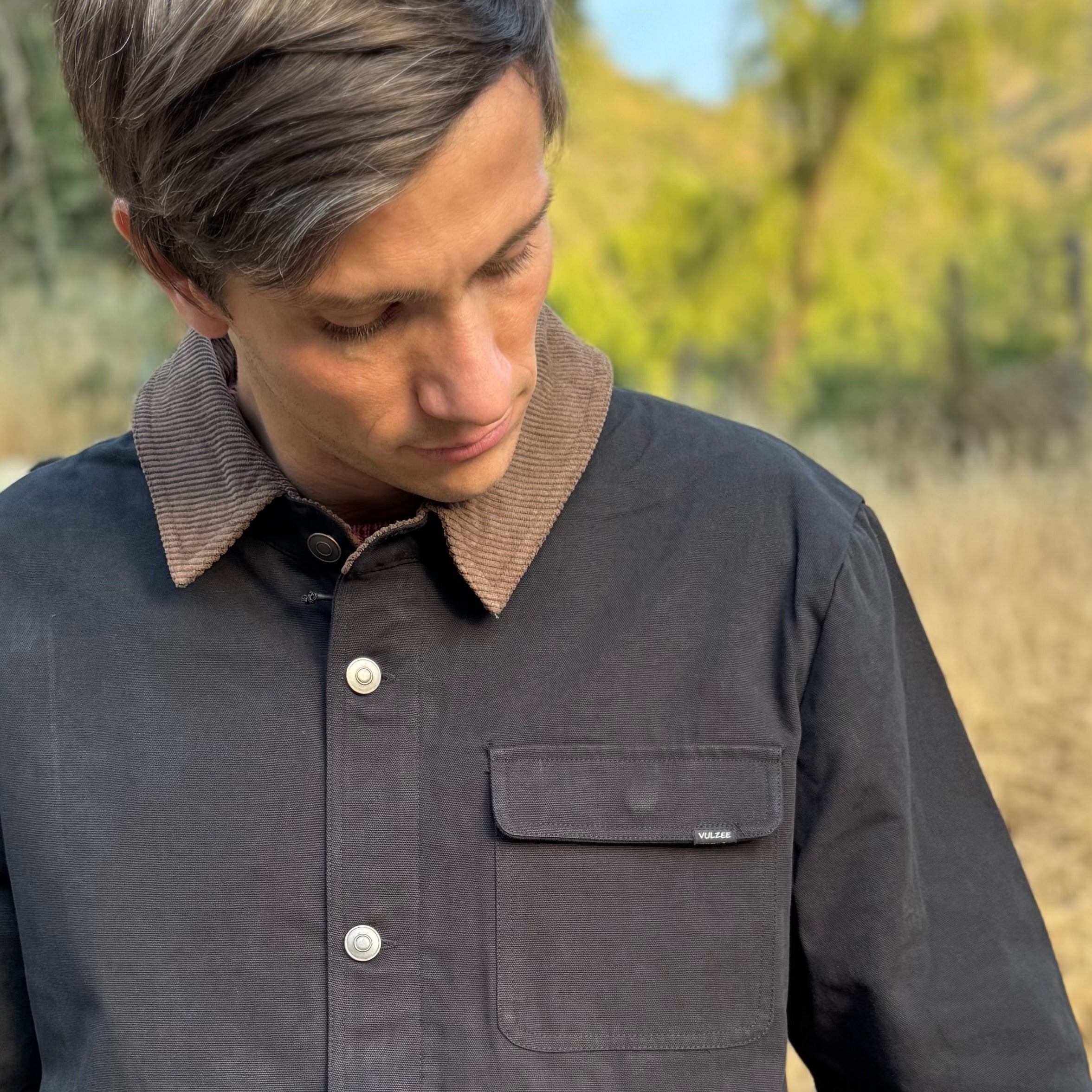 Chaqueta Overshirt Canvas Denim Black – Vulzee
