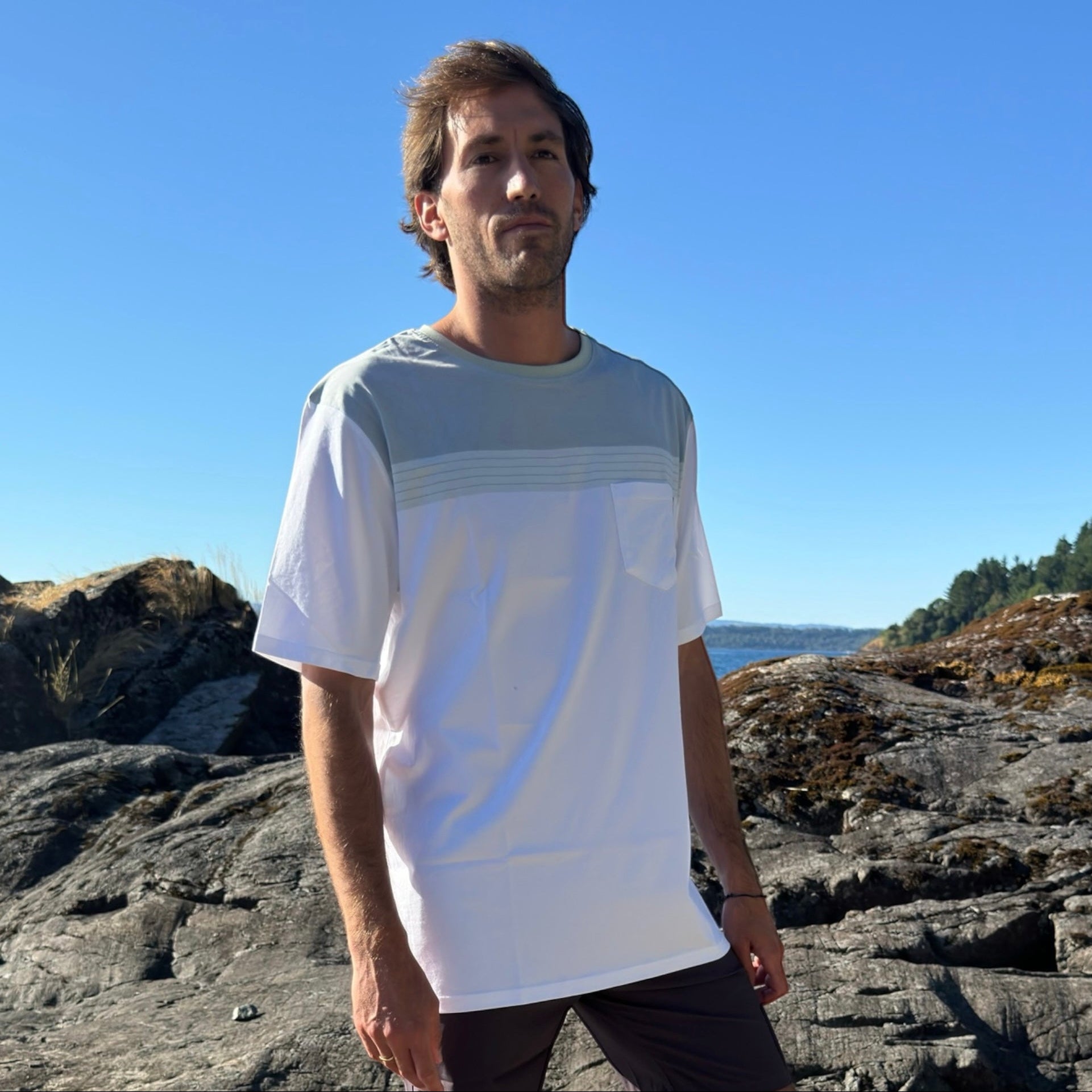 POLERA MC LINES POCKET BLANCA