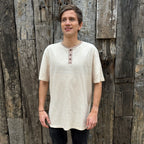 POLERA MC HENLEY SLUB CREAM