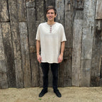 POLERA MC HENLEY SLUB CREAM