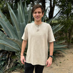 POLERA MC HENLEY SLUB VERDE