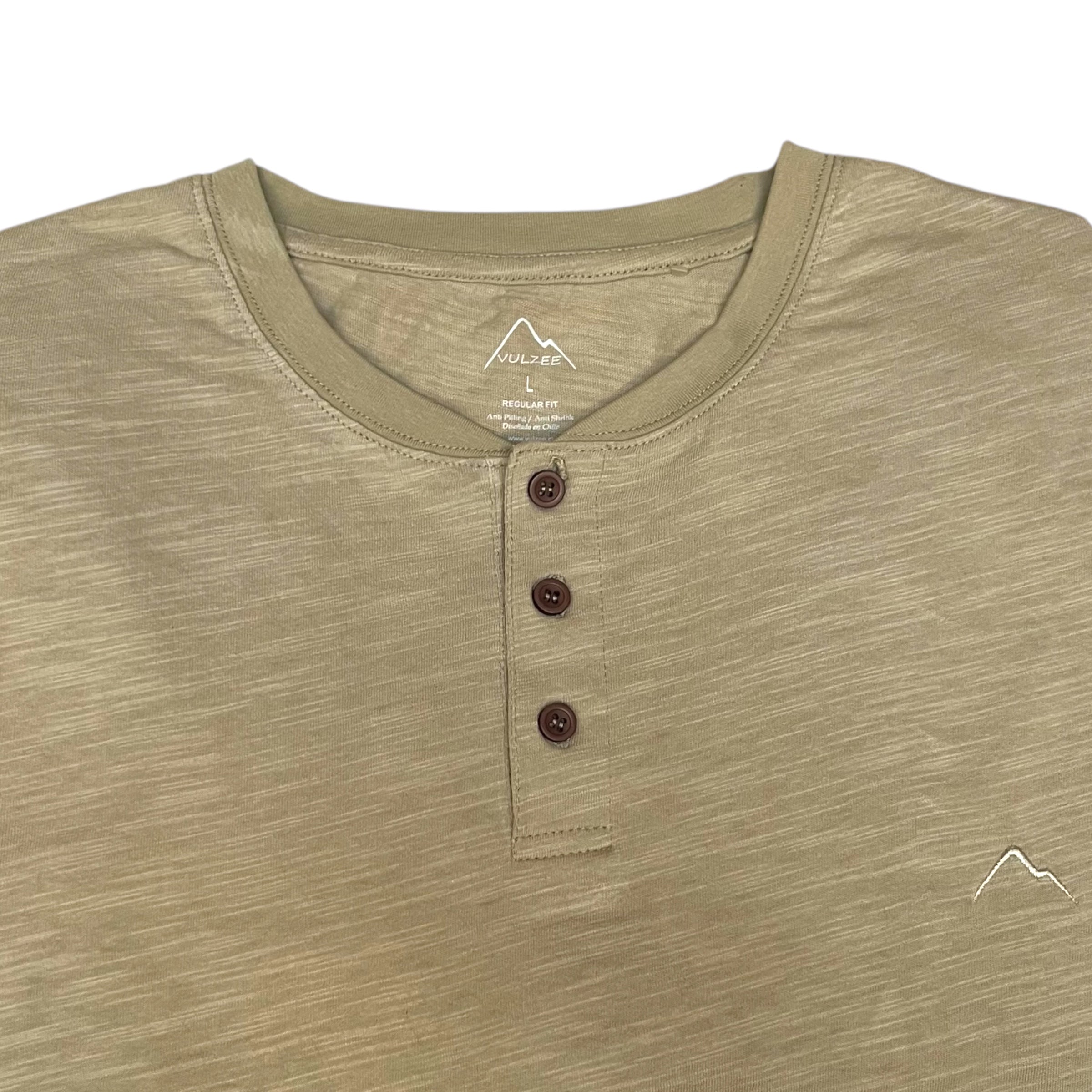 POLERA MC HENLEY SLUB VERDE