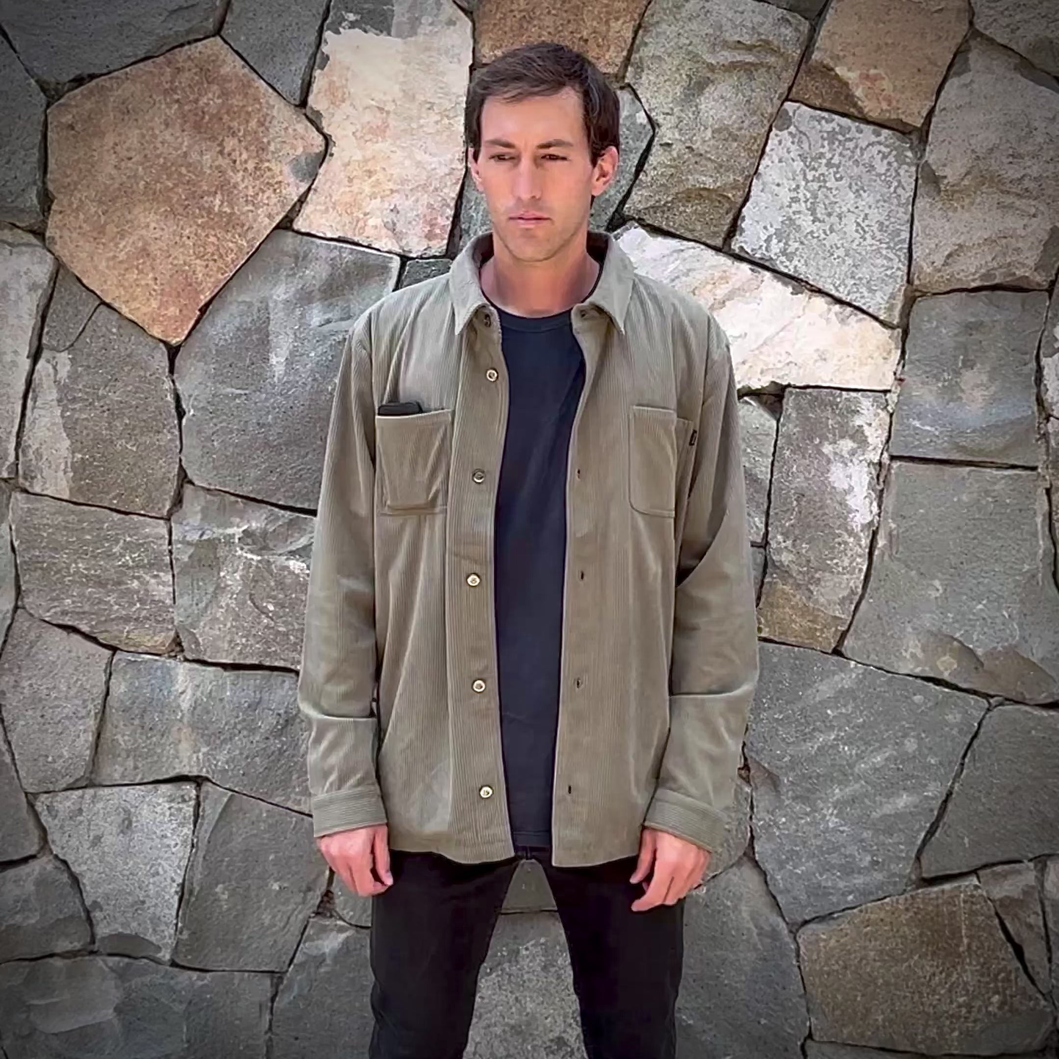 CHAQUETA COTELÉ VERDE