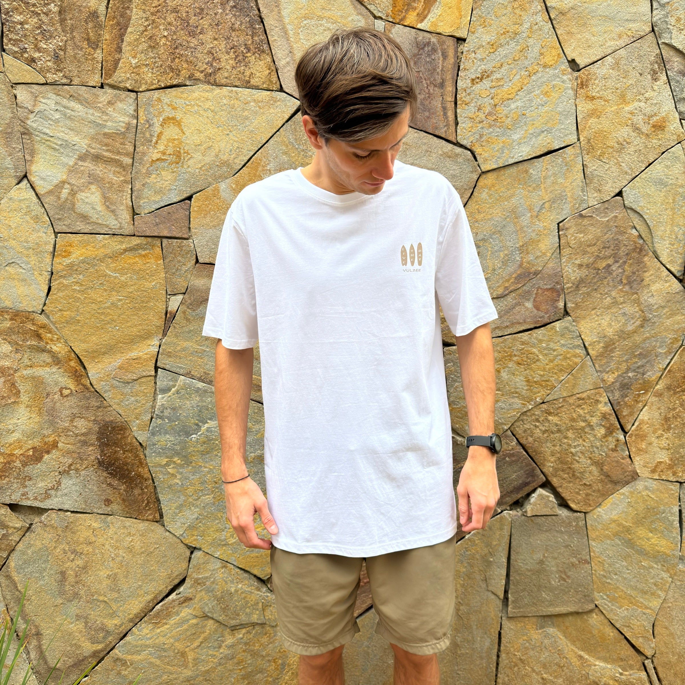 POLERA MC SURFBOARDS BLANCA